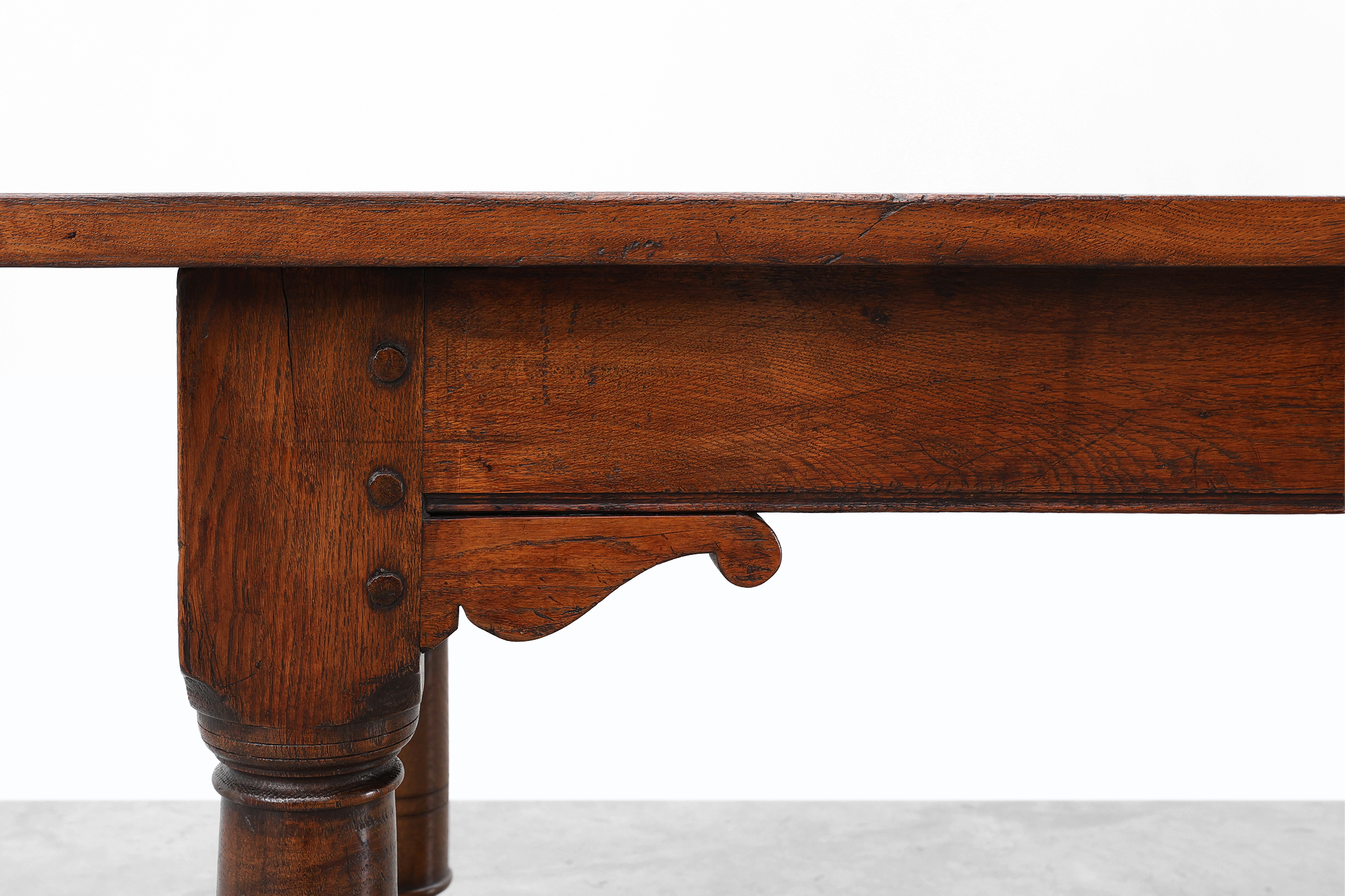 Large French Oak Refectory Dining Table, Renaissance Revival, circa 1880thumbnail